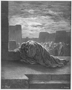 Gustave Dore Biblia: Ezra imában alkotó: Gustave Dore